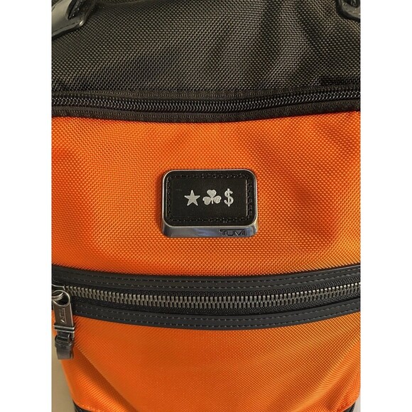 Tumi Alpha Bravo Essential Backpack Orange Travel Essential Business Work - Picture 2 of 16